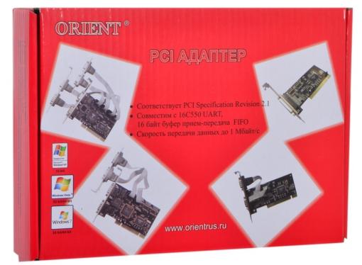 Контроллер Orient XWT-PS050 retail PCI - 2xCOM, Moschip 9865, ret