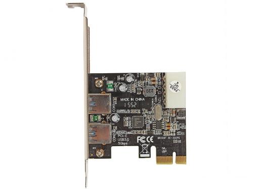 Контроллер Orient NC-3U2PE (PCI-E, 2 Port USB 3.0, доп разъём питания, NEC UPD720200) Ret