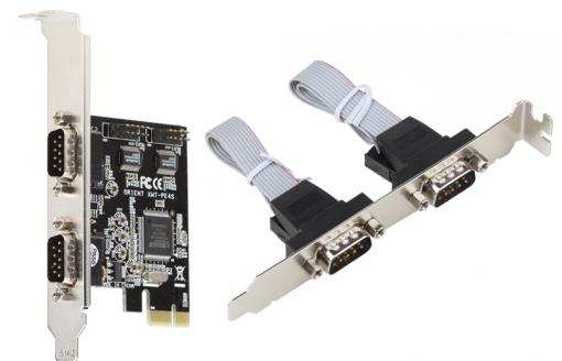 Контроллер Orient  XWT-PE4S, PCI-E - 4xCOM, MosChip MCS9904CV, oem