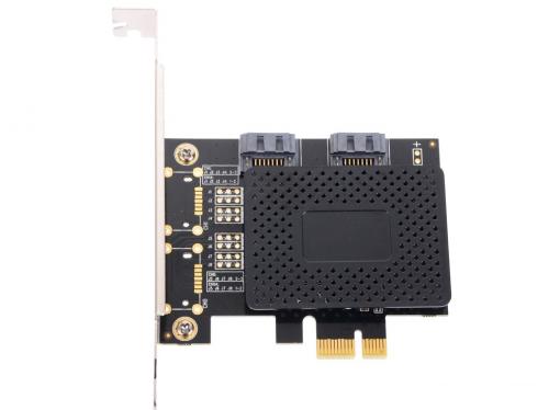 Контроллер ORIENT A1061SL, PCI-E v2.0 SATA 3.0 6 Gb/s, 2int port, поддержка HDD до 6TB, ASM1061 chipset, oem