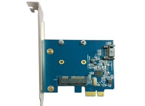 Контроллер ORIENT A1061S-MS, PCI-E v2.0 SATA 3.0 6 Gb/s, 2int port: mSATA+SATA, поддержка HDD до 6TB, ASM1061 chipset, oem
