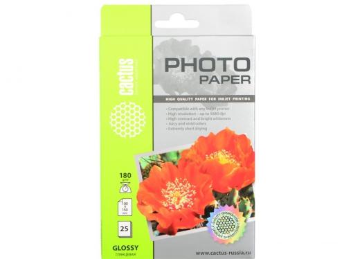 Фотобумага Cactus CS-GA618025 глянцевая 10x15 180 г/м2 25 листов