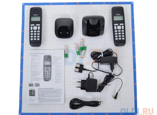 Телефон Gigaset А220 Duo Black (DECT, две трубки)
