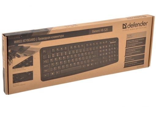 Клавиатура Defender Element HB-520 PS/2 B(Черный)
