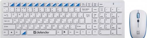 Клавиатура+ мышь  Defender Skyline 895 Nano W(Белый) Кл:104, 1000/1500/2000dpi