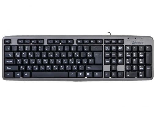 Клавиатура Defender Element HB-520 USB G(Серый) 104+3кн. управление