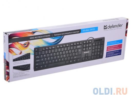 Клавиатура Defender проводная ММ OfficeMate SM-820 USB B(Черн) 104+12 доп.ф-ций