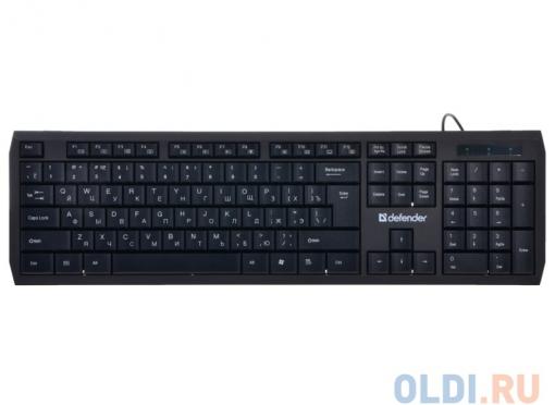 Клавиатура Defender проводная ММ OfficeMate SM-820 USB B(Черн) 104+12 доп.ф-ций