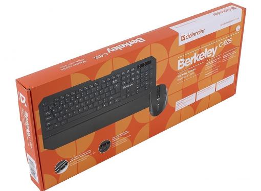 Клавиатура + Мышь Defender Berkeley C-925 , B (Черн) Кл:104+12 М:6кн,