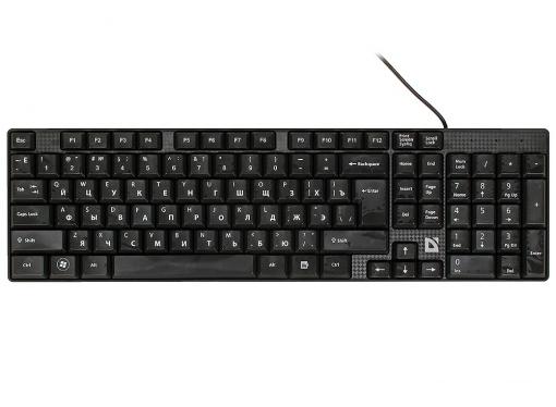 Проводная клавиатура DEFENDER Accent SB-720 RU,черный,компактная DEFENDER