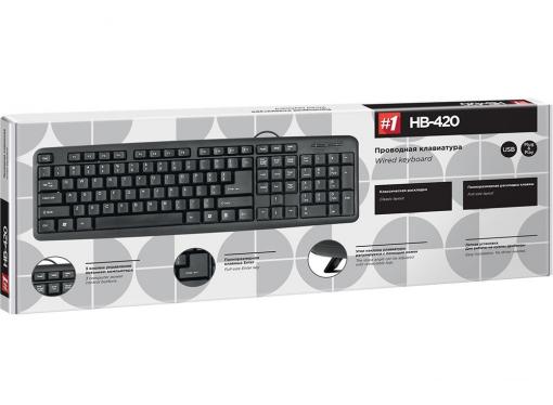 Клавиатура DEFENDER HB-420 RU USB черный 45420