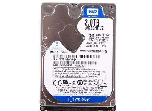Жесткий диск Western Digital Blue WD20NPVZ 2Tb SATA III/2.5