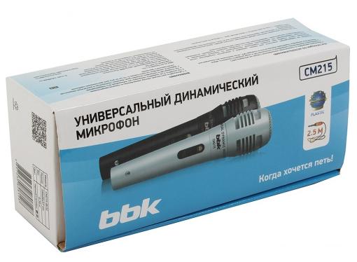 Микрофон BBK CM215 черный/серебро