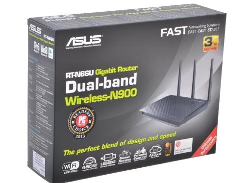Маршрутизатор ASUS RT-N66U 802.11n Двухдиапазонный 2.4/5 ГГц (до 900Мбит/с) Гигабитный WiFi роутер, 2xUSB2.0,  поддержка 3G/4G модемов
