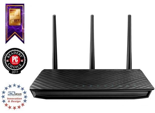 Маршрутизатор ASUS RT-N66U 802.11n Двухдиапазонный 2.4/5 ГГц (до 900Мбит/с) Гигабитный WiFi роутер, 2xUSB2.0,  поддержка 3G/4G модемов