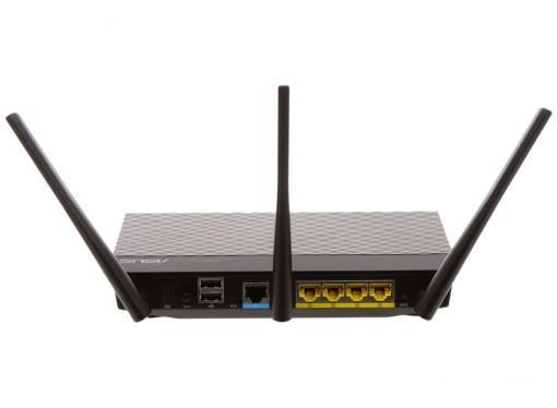 Маршрутизатор ASUS RT-N66U 802.11n Двухдиапазонный 2.4/5 ГГц (до 900Мбит/с) Гигабитный WiFi роутер, 2xUSB2.0,  поддержка 3G/4G модемов