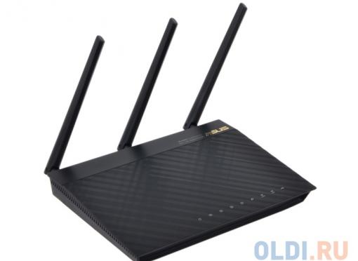 Маршрутизатор ASUS RT-AC66U 802.11ac Двухдиапазонный 2.4/5 ГГц (до 1750Мбит/с) Гигабитный WiFi роутер