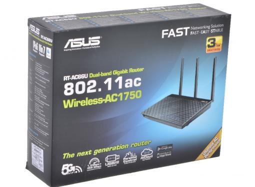 Маршрутизатор ASUS RT-AC66U 802.11ac Двухдиапазонный 2.4/5 ГГц (до 1750Мбит/с) Гигабитный WiFi роутер