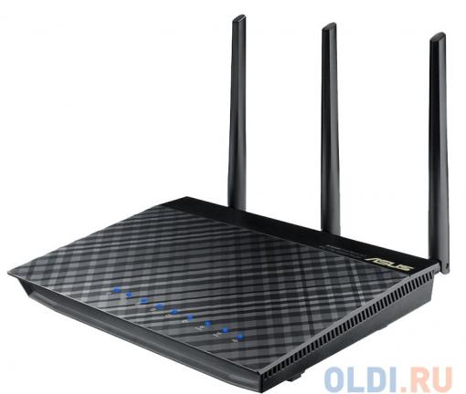 Маршрутизатор ASUS RT-AC66U 802.11ac Двухдиапазонный 2.4/5 ГГц (до 1750Мбит/с) Гигабитный WiFi роутер