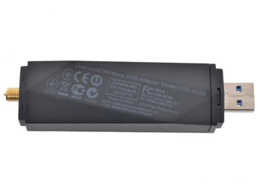 Беспроводной Wi-Fi адаптер WiFi 802.11ac ASUS USB-AC56 802.11acbgn, 300/867Mbps, 2.4/5GHz, USB