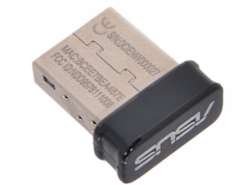 Беспроводной Wi-Fi адаптер ASUS USB-N10 NANO 802.11bgn, 150Mbps, 2.4GHz, USB