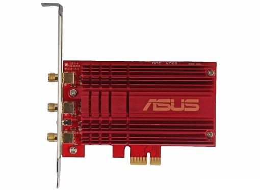 Беспроводной Wi-Fi адаптер ASUS PCE-AC68 802.11acbgn, 600/1300Mbps, 2.4/5GHz, PCI-E