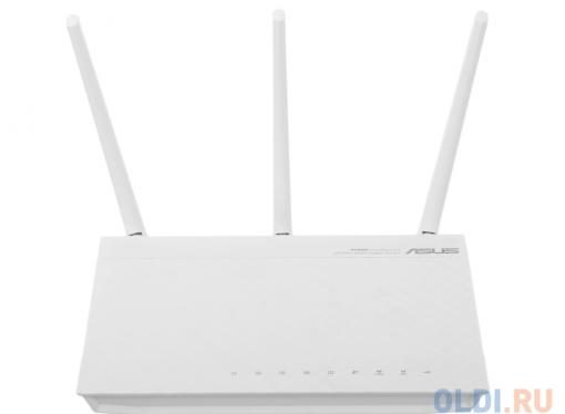 Маршрутизатор ASUS RT-N66W Гигабитный Двухдиапазонный WIFI роутер 2.4/5ГГц, режим повторителя, 2хUSB2.0, MDI-X, белый