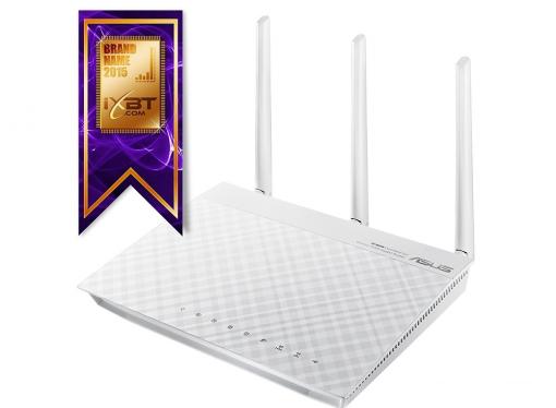 Маршрутизатор ASUS RT-N66W Гигабитный Двухдиапазонный WIFI роутер 2.4/5ГГц, режим повторителя, 2хUSB2.0, MDI-X, белый