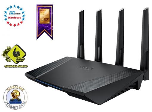 Маршрутизатор ASUS RT-AC87U Двухдиапазонный маршрутизатор стандарта Wi-Fi 802.11ac (до 2334 Мбит / с) с портами Gigabit Ethernet