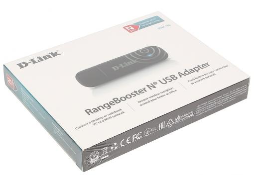 Беспроводной Wi-Fi адаптер D-Link DWA-140/D1B 802.11bgn, 300Mbps, 2.4GHz, USB