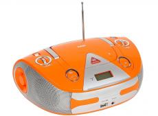 Аудиомагнитола BBK BX325U оранжевый/серебро