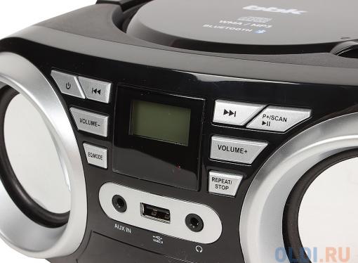 Аудиомагнитола BBK BX160BT черный/металлик