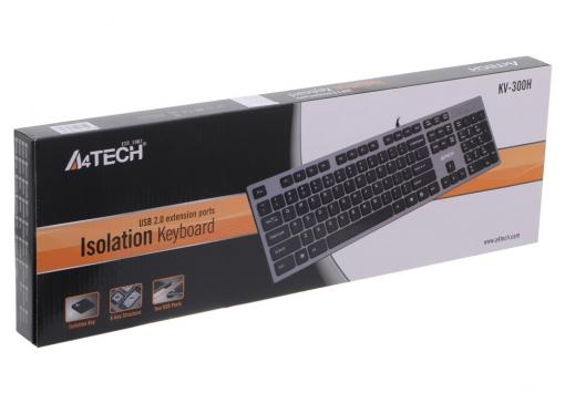 Клавиатура A4Tech KV-300H, USB (серый) X-Key, слим, компакт.
