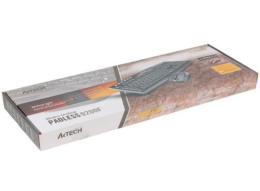 Клавиатура+мышь  A4Tech W 9200F USB (черный), 2.4G наноприемник