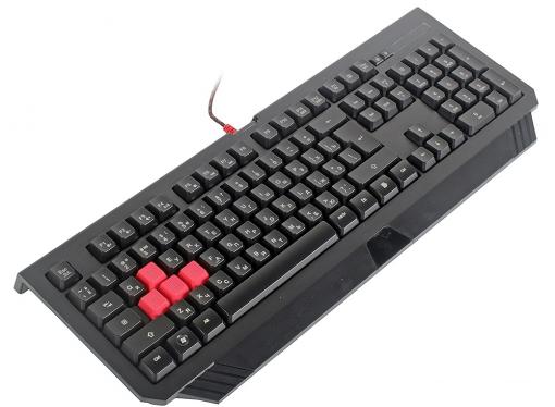 Клавиатура игровая A4Tech Bloody B120, USB 104 кл 1mc,ход 1.5 мм, кабель 1.9м подсветка, 4 резин кнопки