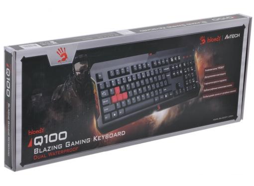 Клавиатура A4 Bloody Q100 черный USB Gamer
