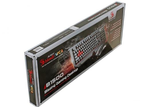 Клавиатура + мышь A4 Bloody Q1500 (Q110+Q9) черный USB Multimedia Gamer