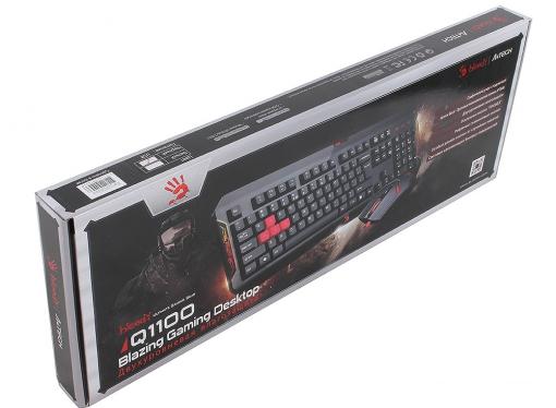 Клавиатура + мышь A4Tech Bloody Q1100 (Q100+S2) черный USB Gamer