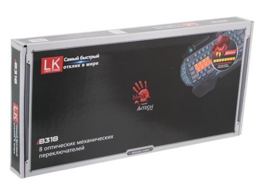 Клавиатура A4Tech Bloody B318 черный USB Multimedia Gamer LED