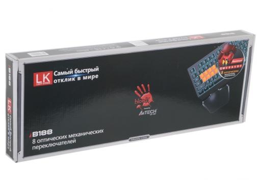 Клавиатура A4Tech Bloody B188 черный USB Multimedia Gamer LED