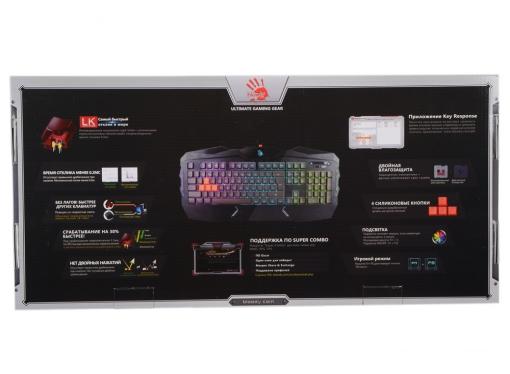Клавиатура A4Tech Bloody B254 черный USB Multimedia Gamer LED