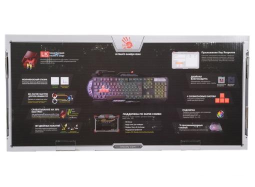 Клавиатура A4Tech  Bloody B314 черный USB Multimedia Gamer LED
