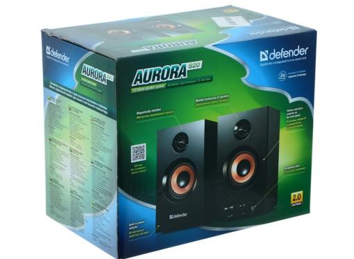 Колонки Defender Aurora S20 Дер.корпус, 2*10W, bass treble
