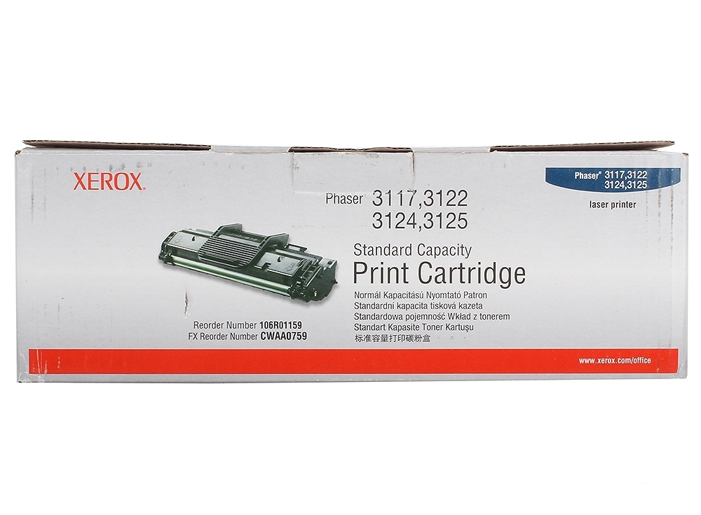 Картридж Xerox 106R01159 для PH3117/3122. Чёрный. 3000 страниц.