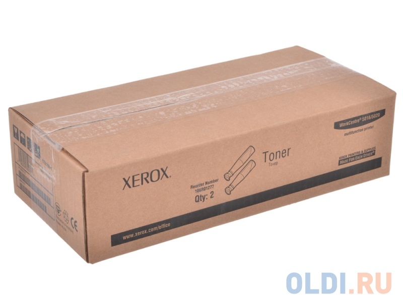 Картридж Xerox 106R01277 для WC 5016/5020, в 1 упаковке 2 тубы. Чёрный. 12600 страниц.