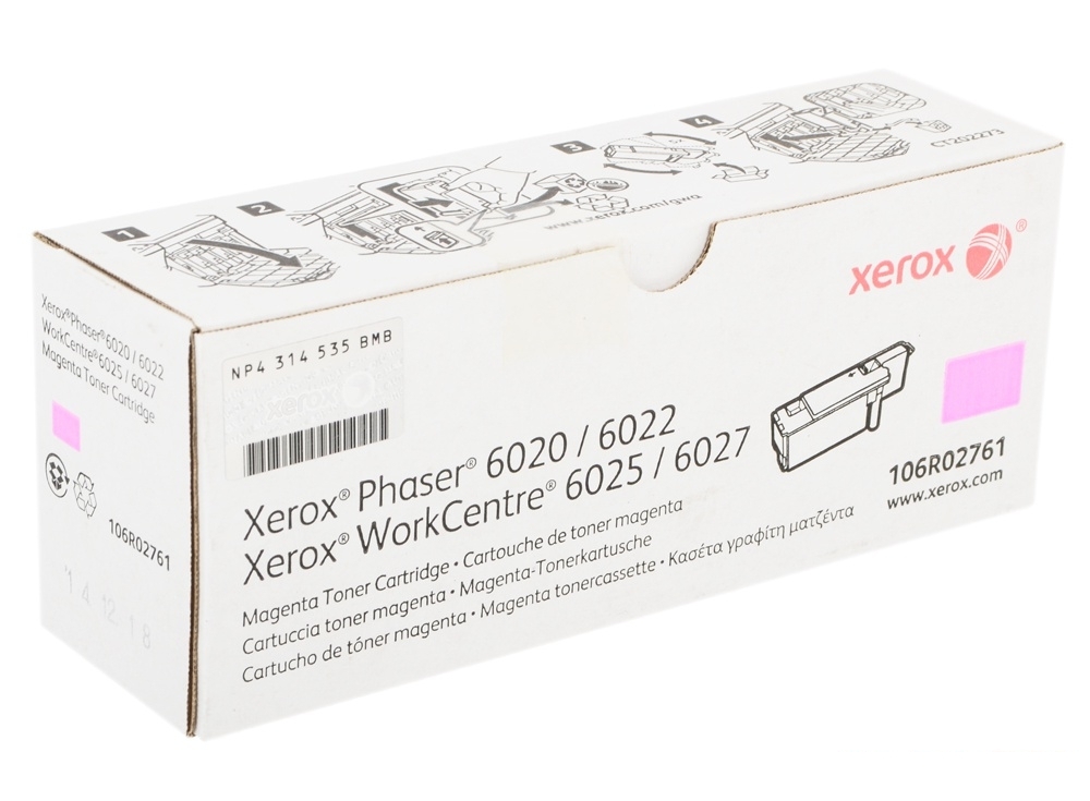 Картридж Xerox 106R02761 Phaser 6020/6022 / WorkCentre  6025/6027 Magenta Print Cartridge