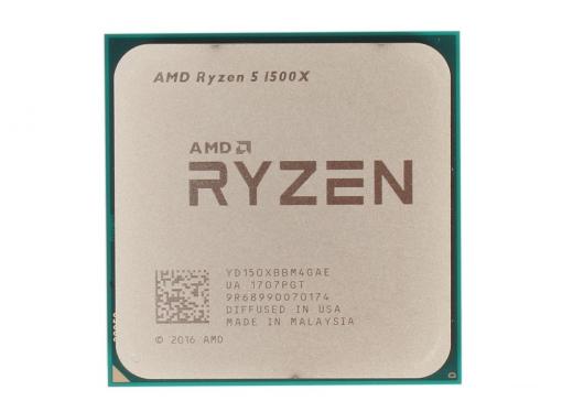 Процессор AMD Ryzen 5 1500X BOX 65W, 4C/8T, 3.7Gh(Max), 18MB(L2-2MB+L3-16MB), AM4 (YD150XBBAEBOX)