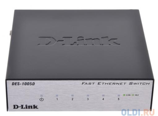 Коммутатор D-Link Switch DES-1005D Коммутатор с 5 портами 10/100Base-TX
