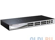 Коммутатор D-Link DES-1210-28/ME/B2A Управляемый коммутатор 2 уровня с 24 портами 10/100Base-TX, 2 п