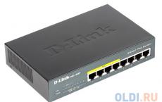 Коммутатор D-Link DGS-1008P/C1A Коммутатор с 8 портами 10/100/1000 (4 порта с поддержкой PoE + 4 порта без поддержки PoE)